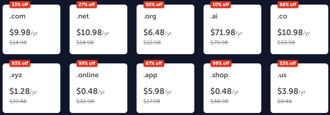 Namecheap黑五优惠